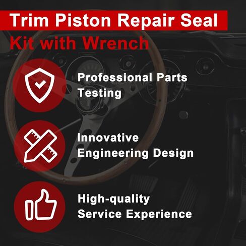 Trim Piston Repair Seal Kit with Wrench, Replacement for Evinrude E-Tec 60ho 75 90 90ho 115hp 130hp 2005-2019, for 3 and 4-Cylinder Models with Single Ram Trim Unit, Part# 5008985, 352932, 5008773 in Kuwait