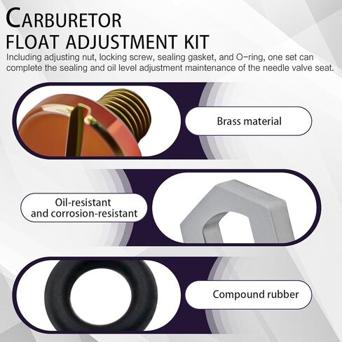 2 Sets 34-7 Needle & Seat Hardware Kit - Replacement for Holley Carburetor 34-7 Fuel Valve Seat with Lock Screw & Gasket in Kuwait