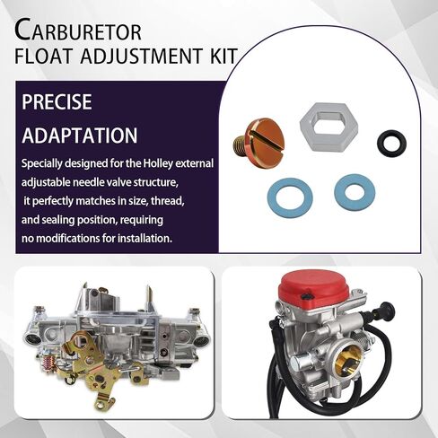 2 Sets 34-7 Needle & Seat Hardware Kit - Replacement for Holley Carburetor 34-7 Fuel Valve Seat with Lock Screw & Gasket in Kuwait