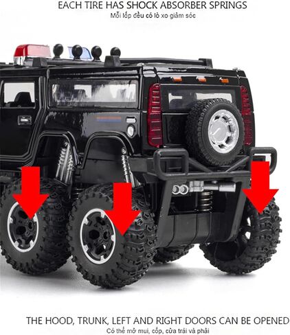 Simulation 1:32 Alloy Model H2 Police Lengthen Car Model Off-Road Vehicles in Kuwait