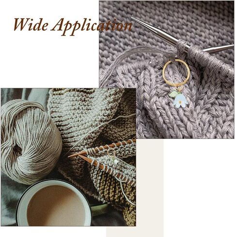 Hobbspring 32Pcs Flower Imitated Pearl Acrylic Locking Stitch Markers 8 Colors Flower Knitting Crochet Stitch Markers with Iron Rings for Knitting Crochet Needlework Accessories in Kuwait