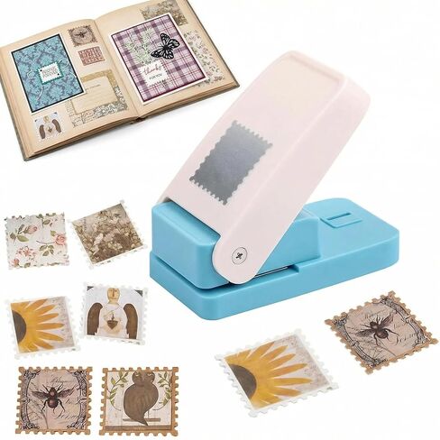 Postage Stamp Puncher, 1 inch Square Paper Punches, Lever Action Stamp Punch for Paper Crafting Scrapbooking, DIY Card Making Arts Crafts Supplies in Kuwait