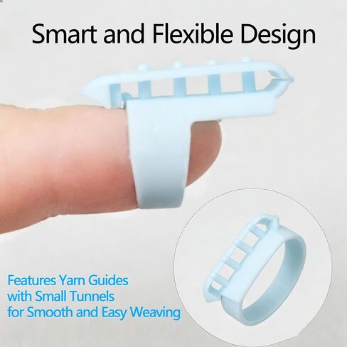 Milovgvset 12PCS Adjustable Plastic Crochet Tension Rings, Yarn Guide Rings for Crocheting Knitting Finger Holders for Yarn Separation Tension Control for Mom Grandma Women Knitting Lover in Kuwait