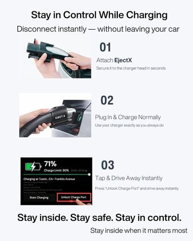 Tesla Supercharger Release Tool – Stay in Your Car. Leave Instantly | EjectX | NACS Compatible Model 3 Y X S【5 Year Warranty】 in Kuwait