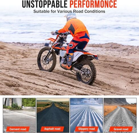 80/100-12 3.00-12 Dirt Bike Rear Tire and Inner Tube,80-100-12 Dirt Bike Tire Compatible with Honda CRF70 XR70 CR60R KLX110 KX60 Kawasaki KLX110 Yamaha PW80 TTR90 Tuttio Off Road Motorcycle in Kuwait