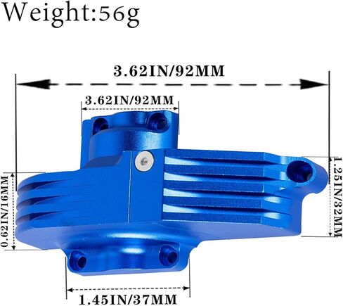 RC Aluminum Gear Cover Box Upgrades Part for 1/10 Maxx 89086-4 89076-4 Rc Car,Aolly Gear Cover Box Hops Up,Replaces 8987,Navy Blue in Kuwait
