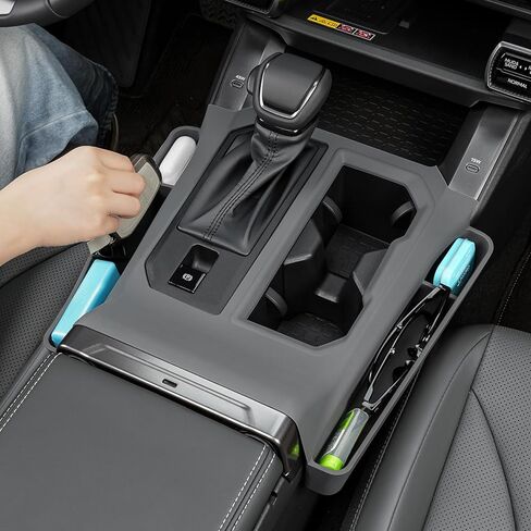 Console Silicone Storage Box Insert Compatible with Toyota 2026 RAV 4 XSE GR Sport Hybrid Limited XLE Woodland 2026 RAV 4 Interior Organizer Accessories in Saudi Arabia