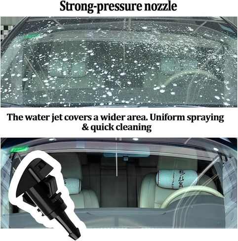 HZEL Car Windshield Washer Nozzles Kit, OEM# 5116079AA Vehicle Windshield Spray Nozzles and Fluid Hose with Connectors, Auto Replacement Accessories, Compatible with Patriot Caliber Journey in Kuwait