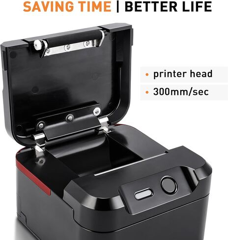 POS Printer, 58mm USB Thermal Receipt Printer, Restaurant Kitchen Printer with Cutting Support Cash Drawer USB Serial Interface for Windows/Mac/Linux in Kuwait