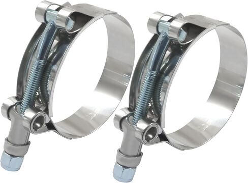 مشابك خرطوم على شكل حرف T مقاس 2.25 بوصة (قطعتان) - مشبك على شكل حرف T لمعرف خرطوم مقاس 2.25 بوصة، نطاق الحجم 64-71 مم، تصميم آمن مانع للتسرب in Kuwait