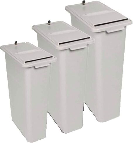 HSM 24" Lockable Shredder Bin, 16-Gallon Capacity, Gray, HSM1070070200, Lot of 1 in Kuwait
