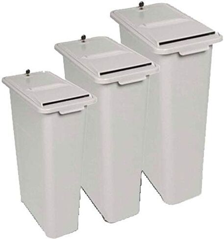 HSM 24" Lockable Shredder Bin, 16-Gallon Capacity, Gray, HSM1070070200, Lot of 1 in Kuwait