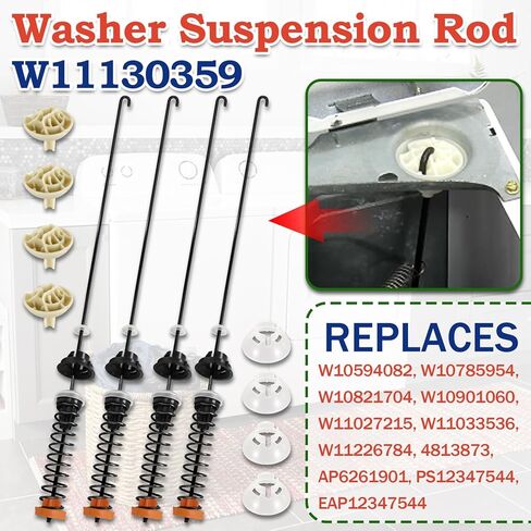 WTW7000DW3 WTW7500GC0 WTW7500GW0 MVWB765FC3 Washer Suspension Rod, 26 Inch Fit for Whirl-pool May-tag Ken-more Cro-sley WTW7000DW4 MVWB766FW1 WTW7000DW0 MVWB757JW0 11026132412 11026132413 11020372710 in Kuwait