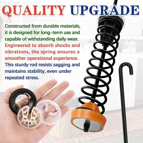 WTW7000DW3 WTW7500GC0 WTW7500GW0 MVWB765FC3 Washer Suspension Rod, 26 Inch Fit for Whirl-pool May-tag Ken-more Cro-sley WTW7000DW4 MVWB766FW1 WTW7000DW0 MVWB757JW0 11026132412 11026132413 11020372710 in Kuwait