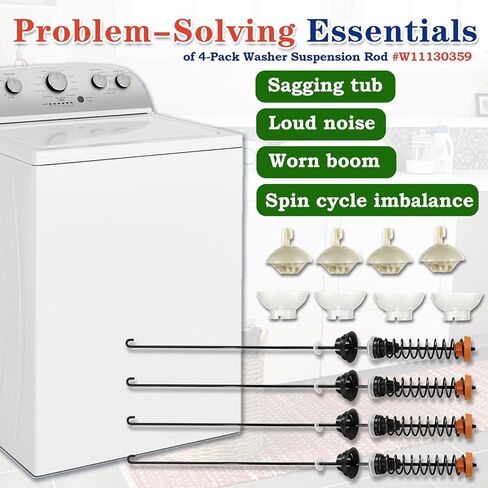 WTW7000DW3 WTW7500GC0 WTW7500GW0 MVWB765FC3 Washer Suspension Rod, 26 Inch Fit for Whirl-pool May-tag Ken-more Cro-sley WTW7000DW4 MVWB766FW1 WTW7000DW0 MVWB757JW0 11026132412 11026132413 11020372710 in Kuwait