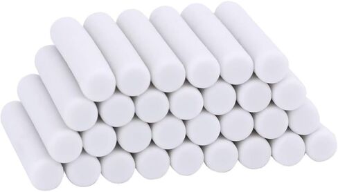 50PCS White Cylinder Eraser Refills (5x25mm) - Premium Rubber Mechanical Pencil Erasers for Sketching, School and Office Supplies in Kuwait