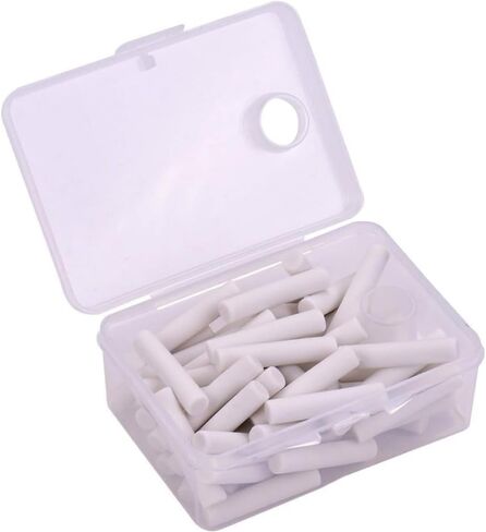50PCS White Cylinder Eraser Refills (5x25mm) - Premium Rubber Mechanical Pencil Erasers for Sketching, School and Office Supplies in Kuwait