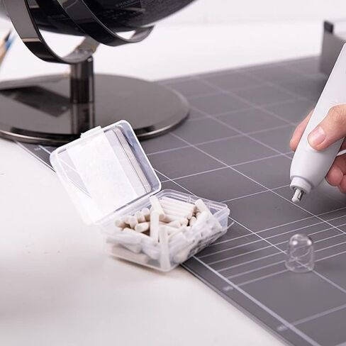 50PCS White Cylinder Eraser Refills (5x25mm) - Premium Rubber Mechanical Pencil Erasers for Sketching, School and Office Supplies in Kuwait