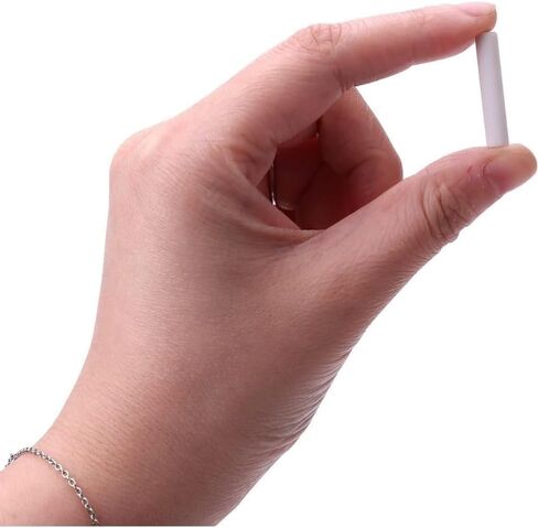 50PCS White Cylinder Eraser Refills (5x25mm) - Premium Rubber Mechanical Pencil Erasers for Sketching, School and Office Supplies in Kuwait