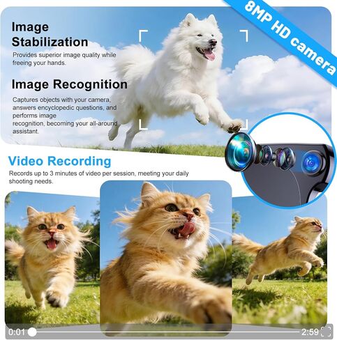 Smart Glasses with Camera, AI Translation Glasses Support 140+ Languages, 1080P Hands-Free Video Recording, IP65 Waterproof Bluetooth Glasses with Voice Assistant for Hiking Vlogging Business in Kuwait