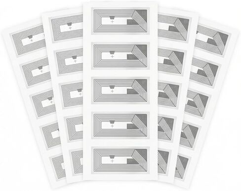 ملصق علامات NFC مع شريحة NTAG215 ملصقات NFC ملصقات لاصقة علامات RFID شفافة قابلة لإعادة الكتابة ذاكرة 504 بايت مناسبة لجميع الأجهزة التي تدعم تقنية NFC (10 قطع، 11 × 21 مم) in Kuwait
