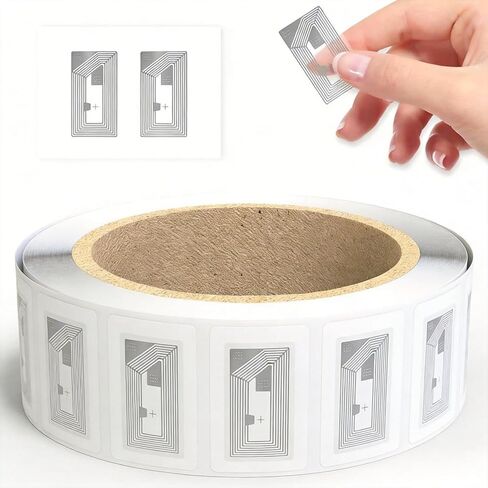 ملصق علامات NFC مع شريحة NTAG215 ملصقات NFC ملصقات لاصقة علامات RFID شفافة قابلة لإعادة الكتابة ذاكرة 504 بايت مناسبة لجميع الأجهزة التي تدعم تقنية NFC (10 قطع، 11 × 21 مم) in Kuwait