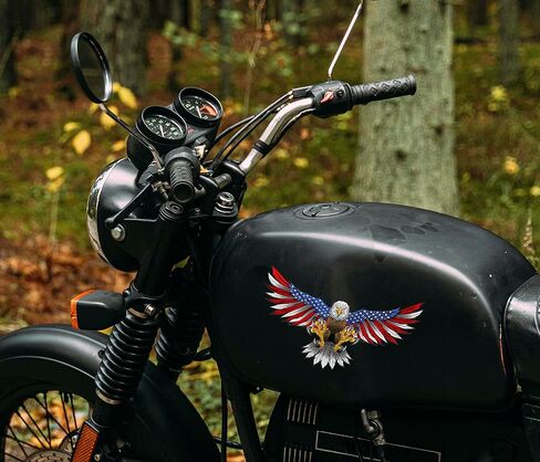 American Bald Eagle Flag Decal Sticker - 12 Inch - Vinyl Car Truck Bumper Patriotic Waterproof Decal Eagle for Car Truck Trailer SUV Van Outdoor Wall Window Laptop Tablet Cup Glass Any Smooth Surface in Kuwait