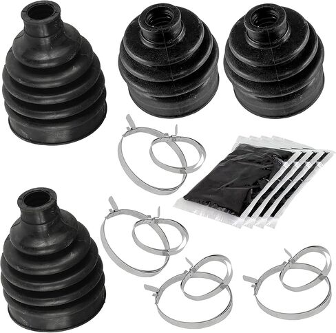 Caltric 2 Front Axle Inner Outer CV Boot Kit for Compatible with Yamaha Rhino 700 YXR700F 4WD Fi 2008-2013 in Kuwait
