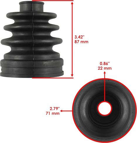 Caltric Front Axle Inner & Outer CV Boot Kit Compatible with Kawasaki Teryx 800 KRF800 2014-2023 / Teryx4 800 KRT800 2014-2025 in Kuwait