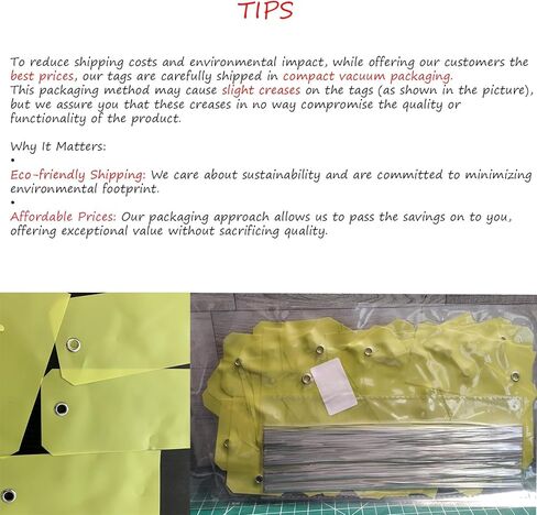100pcs Plastic Tags with Wires - CARGEN Waterproof Shipping Tags with Wire Ties Blank Waterproof Tag for Outdoors Writeable Tag Palstic (4 3/4 x 2 3/8, Yellow) in Kuwait