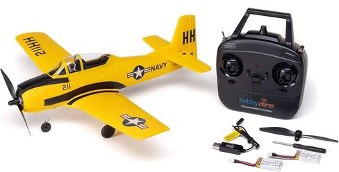 HobbyZone RC Airplane T-28 Trojan 450mm RTF (كل ما يلزم للطيران متضمن) مع خزنة، HBZ-1228 in Kuwait