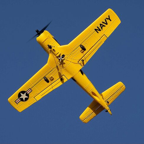 HobbyZone RC Airplane T-28 Trojan 450mm RTF (كل ما يلزم للطيران متضمن) مع خزنة، HBZ-1228 in Kuwait