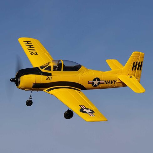 HobbyZone RC Airplane T-28 Trojan 450mm RTF (كل ما يلزم للطيران متضمن) مع خزنة، HBZ-1228 in Kuwait