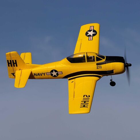 HobbyZone RC Airplane T-28 Trojan 450mm RTF (كل ما يلزم للطيران متضمن) مع خزنة، HBZ-1228 in Kuwait