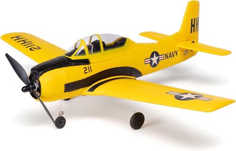 HobbyZone RC Airplane T-28 Trojan 450mm RTF (كل ما يلزم للطيران متضمن) مع خزنة، HBZ-1228 in Kuwait