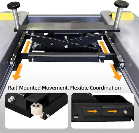 4500 Lb Rolling Scissor Jack, Manual Pump Rolling Bridge Jack for 4 Post Lift, Adjustable Width with 3 Locking Positions in Kuwait