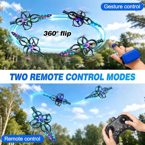 Flying Sword RC Airplane, Gesture Control Airplanes for Kids Adult 8-16, Remote Control Drone Sword with Light, 360° Flip Fighter Jet Toy, Gravity Sensing, Stunt Roll, Gift for Boy Girl, Blue in Kuwait