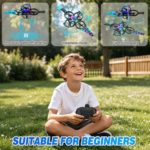 Flying Sword RC Airplane, Gesture Control Airplanes for Kids Adult 8-16, Remote Control Drone Sword with Light, 360° Flip Fighter Jet Toy, Gravity Sensing, Stunt Roll, Gift for Boy Girl, Blue in Kuwait