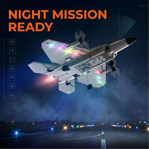 طائرة 4-CH F-22 Raptor RC مع ضوء، طائرة تحكم عن بعد RTF مع مثبت جيروسكوبي 6 محاور، وضع طيران هوائي وعمودي، محركات مزدوجة مطورة، طائرة RC احترافية للبالغين، 3 بطاريات in Kuwait