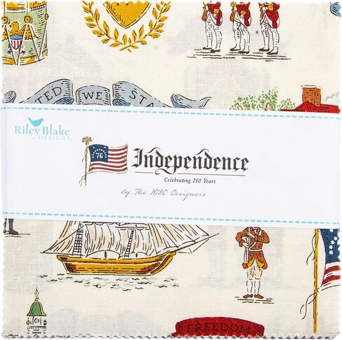 Independence 5" Stacker 42 5-inch Squares Charm Pack Riley Blake Designs 5-17330-42 in Kuwait
