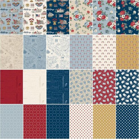 Independence 5" Stacker 42 5-inch Squares Charm Pack Riley Blake Designs 5-17330-42 in Kuwait