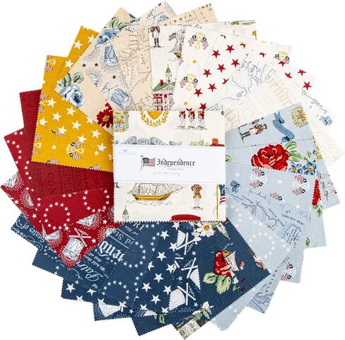 Independence 5" Stacker 42 5-inch Squares Charm Pack Riley Blake Designs 5-17330-42 in Kuwait