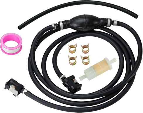 Outboard Fuel Line Hose Kit for Ya-maha Marine Outboard 5/16" 10Ft Fuel Line with Primer Bulb and Quick Connectors 4 Clamps 35-816296-4 Fuel Filter in Kuwait