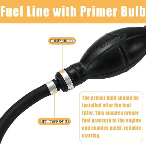 Outboard Fuel Line Hose Kit for Ya-maha Marine Outboard 5/16" 10Ft Fuel Line with Primer Bulb and Quick Connectors 4 Clamps 35-816296-4 Fuel Filter in Kuwait