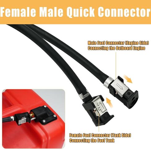 Outboard Fuel Line Hose Kit for Ya-maha Marine Outboard 5/16" 10Ft Fuel Line with Primer Bulb and Quick Connectors 4 Clamps 35-816296-4 Fuel Filter in Kuwait