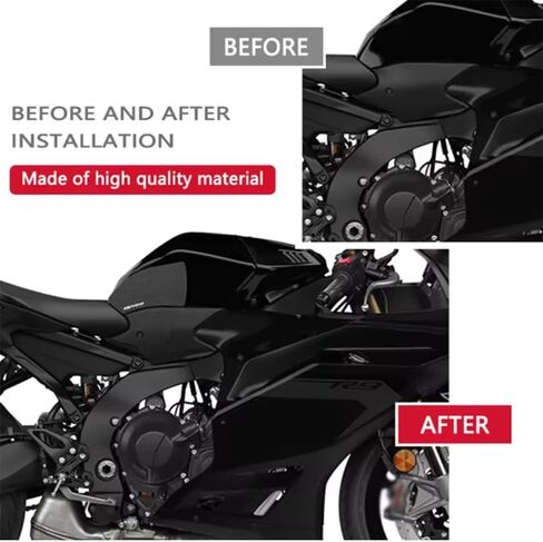 ل YZF-R9 yzf r9 2026 2025 اكسسوارات دراجة نارية المضادة للانزلاق خزان الوقود الجانب ملصق المضادة للانزلاق ملصق خزان قبضة الركبة وسادة in Kuwait