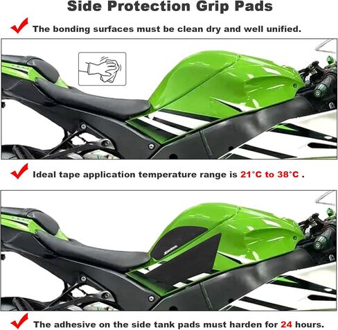 ل ZX-10R 2011-2025 دراجة نارية الجانب خزان الوقود وسادة خزان منصات حامي ملصقات مائي الغاز قبضة الركبة وسادة تثبيت Tankpad ZX10R 2011-2025 in Kuwait