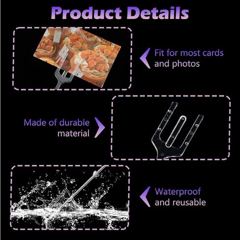 320 Pcs Clear Plastic Floral Pick Card Holders 9.4 Inch Straight Head Fork Shaped Flower Sticks for Wedding Bouquet Arrangement Table Numbers Photo Cake Birthday Party Decoration in Kuwait