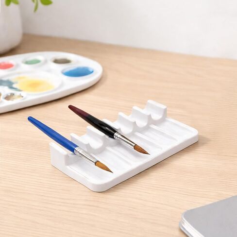 6 Slots Paint Brush Rest Holder – Portable Durable Brush Holder Caddy, Easy to Clean Artist Tool Organizer for Painting Art Accessories, 4.6×2×0.6 Inch in Kuwait