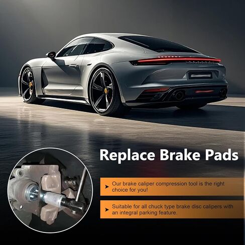 1 PC Brake Caliper Wind Back Tool Kit, Car Rear Brake Tool, Steel Brake Caliper Compression Tool, Universal Automotive Brake System Repair Accessories, for Most Cars (Silver) in Kuwait